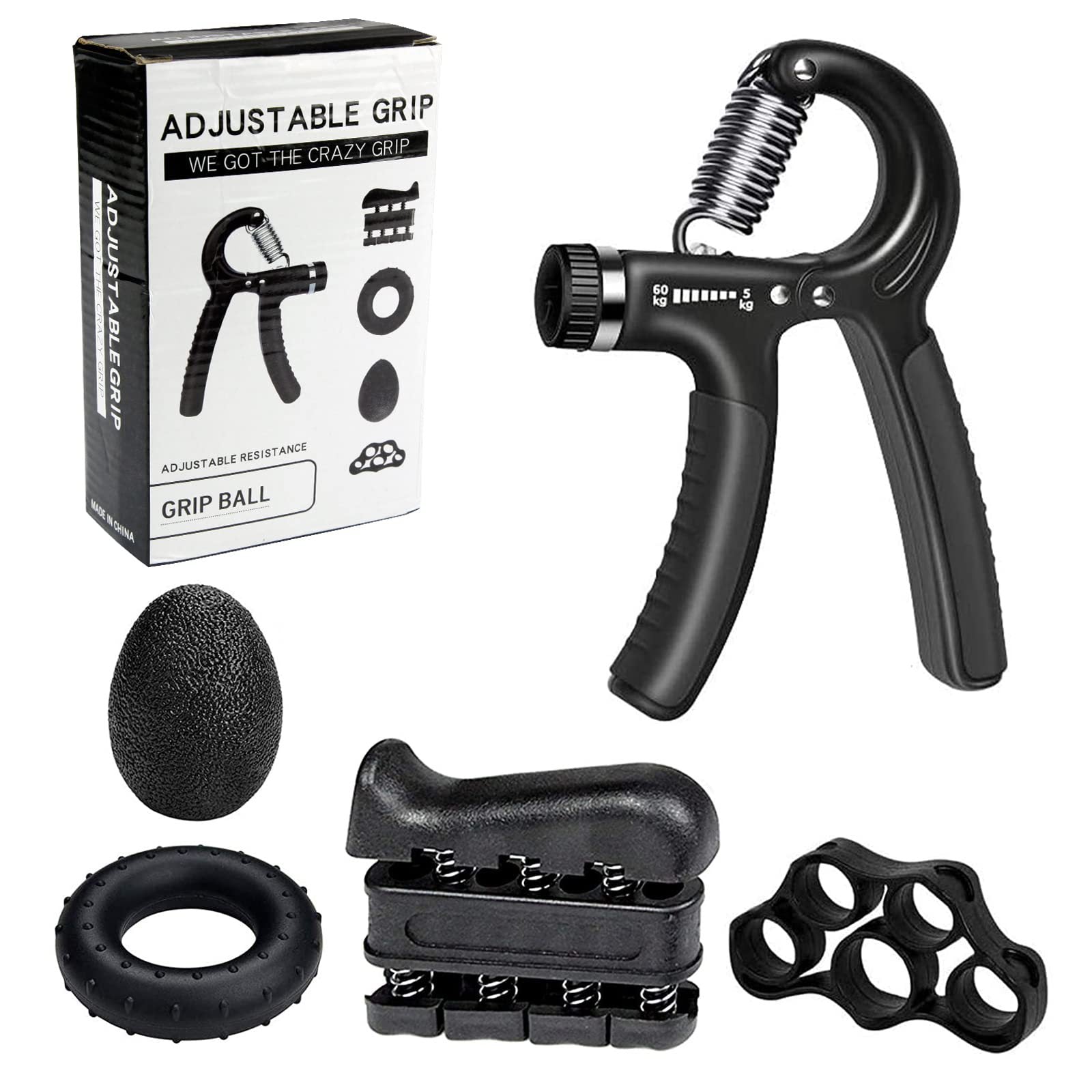 Adjustable Hand Grip Strength Trainer Set